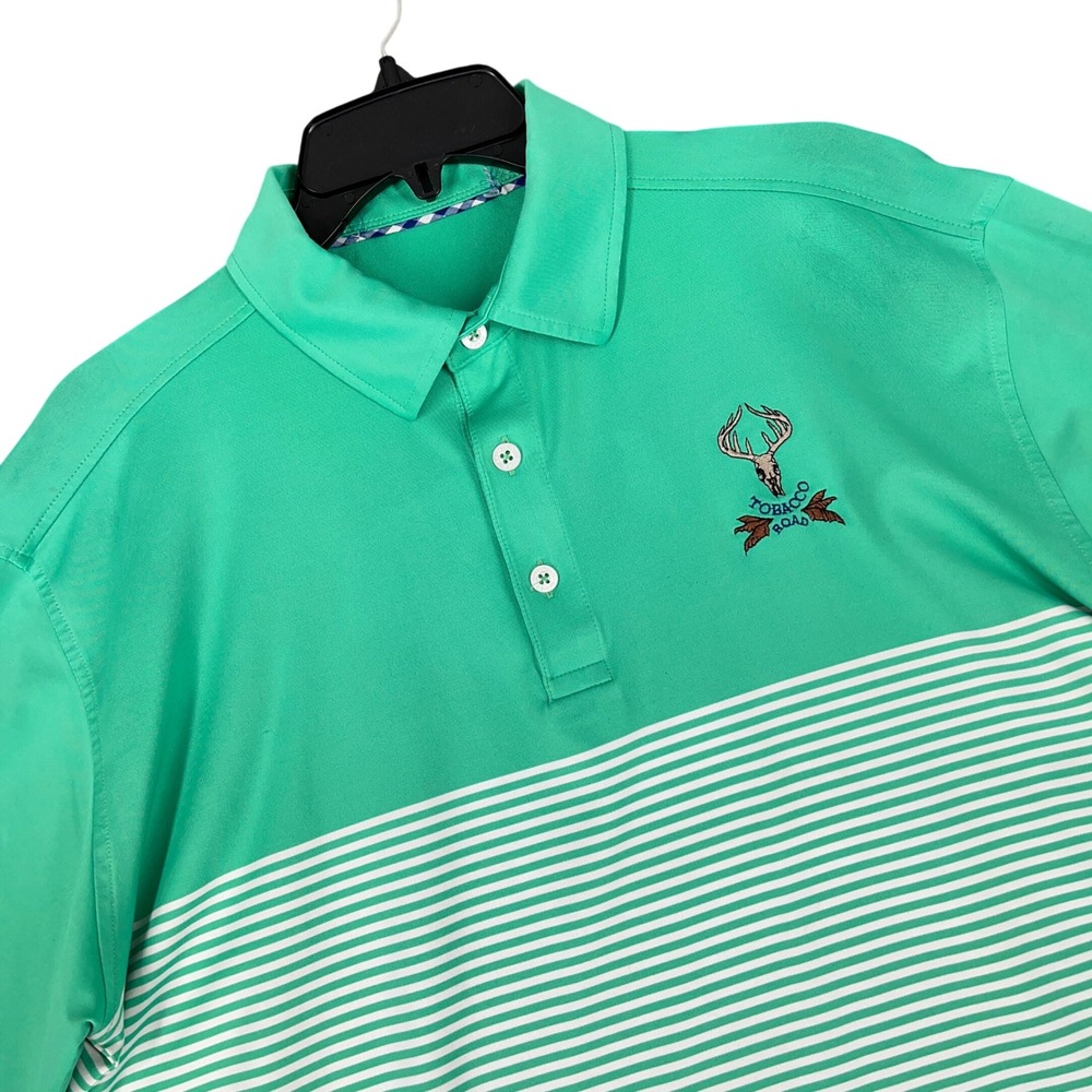 Bald Head Blues Tobacco Road Country Club Performance Golf Polo Shirt Mens L